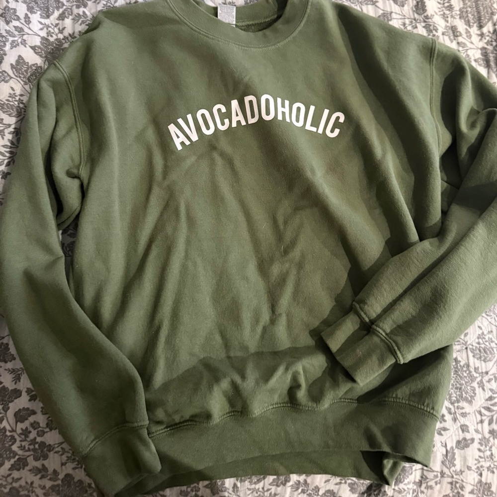 Gildan Avocado Green unisex Crewneck Sweater